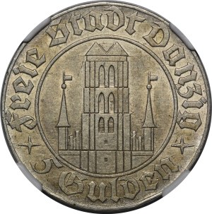 5 guldenów 1932 Kościół - obustronny ,,efekt ducha'' niespotykany