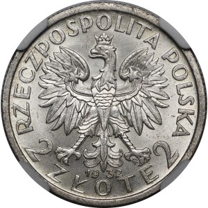 2 złote Głowa Kobiety 1932