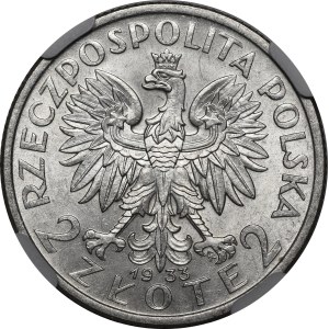 2 zlote Woman's Head 1933