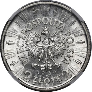 2 zloté Piłsudski 1936 – VELMI VZÁCNÉ