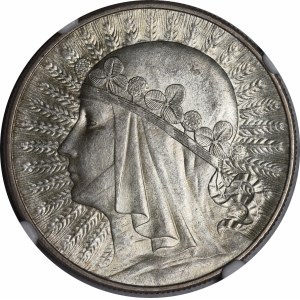 10 zlotys « Tête de femme », 1932, ZZM