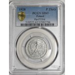 Probestück 1 Złoty 1928 – Aufschrift „Probe“ – NICKEL