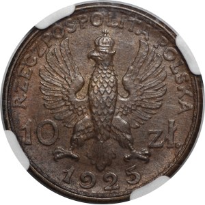 PRÓBA 10 złotych Robotnicy 1925 - BRĄZ