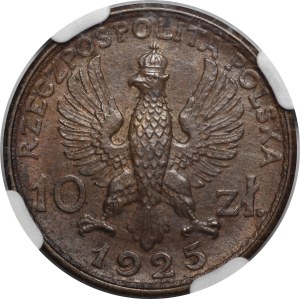 PRÓBA 10 złotych Robotnicy 1925 - BRĄZ