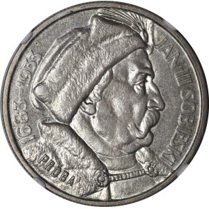 Probeprägung 10 Złoty „Sobieski“ 1933 – SILBER