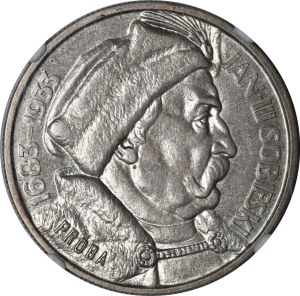 PRÓBA 10 złotych Sobieski 1933 - SREBRO
