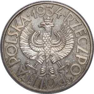 PRÓBA 10 złotych Klamry 1934 - SREBRO - LUSTRZANA