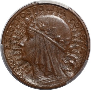 PRÓBA 20 złotych Głowa Kobiety 1925 - BRĄZ