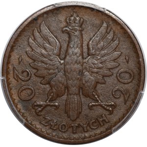 Probeprägung 20 Złoty „Frauenkopf“ 1925 – BRONZE