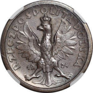 PRÓBA 50 złotych Klęczący Rycerz 1924 - MIEDŹ