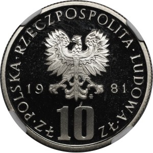 10 zlotých, Bolesław Prus, 1981