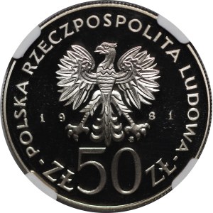 50 zlotých Sikorski 1981 – zrkadlová
