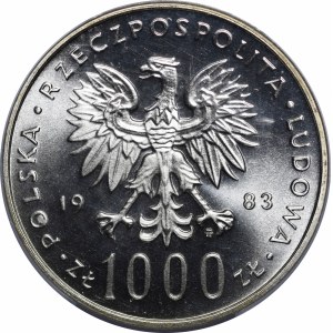 1,000 zlotys John Paul II 1983