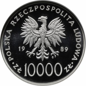 10,000 zlotys John Paul II - Wide Cross 1989