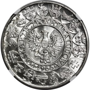 Próba 100 złotych Mieszko i Dąbrówka 1966 - srebro