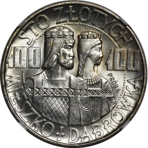 1966 100 zlotych Mieszko and Dąbrówka Commemorative Coin - silver