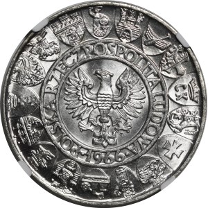 1966 100 zlotych Mieszko and Dąbrówka Commemorative Coin - silver