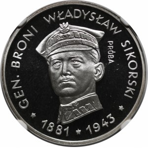 1981 Sikorski 100 zlotych Trial Coin - Silver