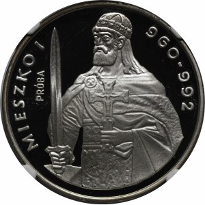 1979 200 zlotych Mieszko half-length portrait commemorative coin - silver