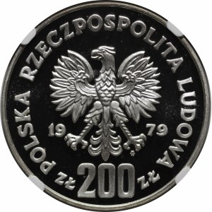1979 200 zlotych Mieszko half-length portrait commemorative coin - silver