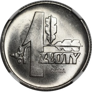 PRÓBA NIKIEL 1 złoty 1958 liście dębu