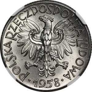 PRÓBA NIKIEL 1 złoty 1958 liście dębu
