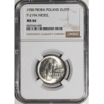 PRÓBA NIKIEL 1 złoty 1958 liście dębu