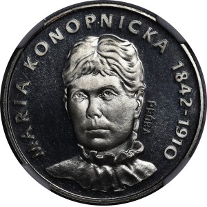 Probeprägung aus Nickel, 20 Złoty, 1978, Maria Konopnicka – hoher Nennwert