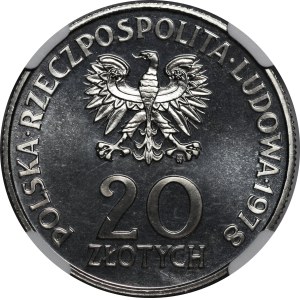 Probeprägung aus Nickel, 20 Złoty, 1978, Maria Konopnicka – hoher Nennwert