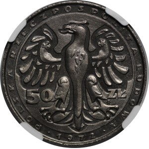 50 złotych Nickel Proof Coin, 1972, Fryderyk Chopin—Head Facing Right
