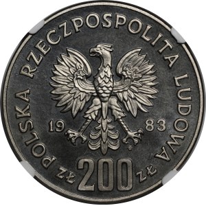 NICKEL-PROBEMÜNZE 200 Złoty 1983 300 Jahre zur Befreiung Wiens – zu Pferd