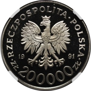 PRÓBA NIKIEL 200000 złotych 1991 200 Rocznica Konstytucji 3 Maja