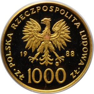 1.000 Złoty 1988 Johannes Paul II. – 10 Jahre Pontifikat