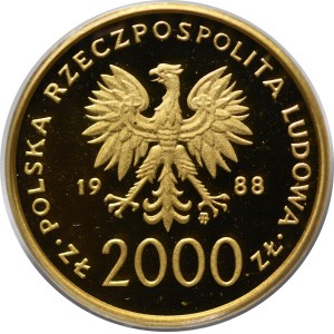 2000 złotych 1988 Jan Paweł II - X Lat Pontyfikatu