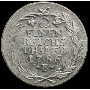 Germany, Prussia, Frederick II (1740–1786), 1/3 thaler, 1786 B, Wrocław