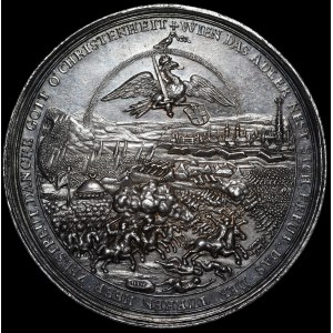 Pologne, Jean III Sobieski, médaille du secours de Vienne de 1683 – pièce rare