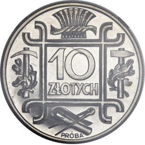 1934 10 zlotych Klamry Trial Coin - SILVER - PROOF
