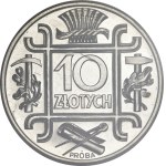 1934 10 zlotych Klamry Trial Coin - SILVER - PROOF