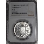 1934 10 zlotych Klamry Trial Coin - SILVER - PROOF