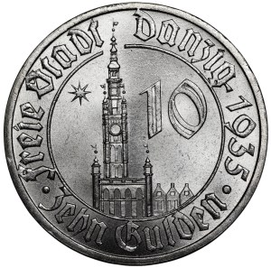 10 guldenów 1935 Ratusz - UNIKATOWY STAN