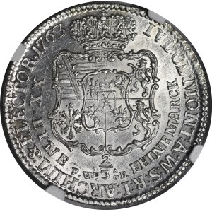 Frederick Christian, 2/3 thaler (gulden), 1763 FWóF, Dresden
