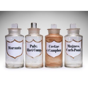 Lot of 4 pharmacy/apothecary/medical jars | Europe