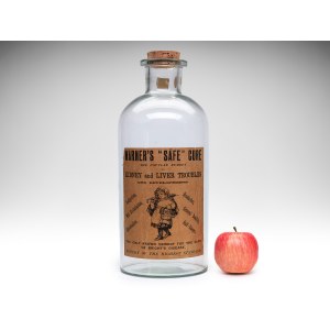 Warner's safe cure tall pharmacy/apothecary/medical bottle | USA