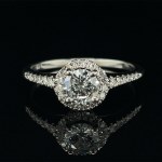 RING IN WHITE GOLD 2.05 GR WITH DIAMONDS FOR 0.51 CT G/SI2 0.24 CT D-F/SI1-3 SIZE-6.5 AIG CERTIFIED - RNG21212