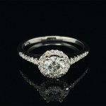RING IN WHITE GOLD 2.05 GR WITH DIAMONDS FOR 0.51 CT G/SI2 0.24 CT D-F/SI1-3 SIZE-6.5 AIG CERTIFIED - RNG21212