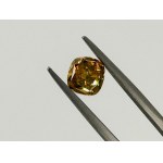 DIAMOND 2.01 CT NATURAL FANCY DEEP BROWN YELLOW ORANGE UNIFORM CUSHION CUT - GIA - UD30115