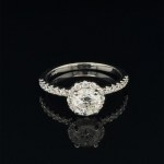 RING IN WHITE GOLD 2.75 GR WITH DIAMOND 1.01 CT G-H / SI2+ BRILLIANT FOR 0.27 CT F VS2 SIZE 7 - RNG30310