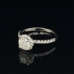 RING IN WHITE GOLD 2.75 GR WITH DIAMOND 1.01 CT G-H / SI2+ BRILLIANT FOR 0.27 CT F VS2 SIZE 7 - RNG30310