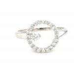 14K WHITE GOLD RING 2.75 GR WITH DIAMONDS - HI51