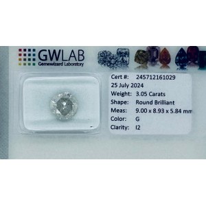 DIAMOND 3.05 CT G - I2 - C40705-2